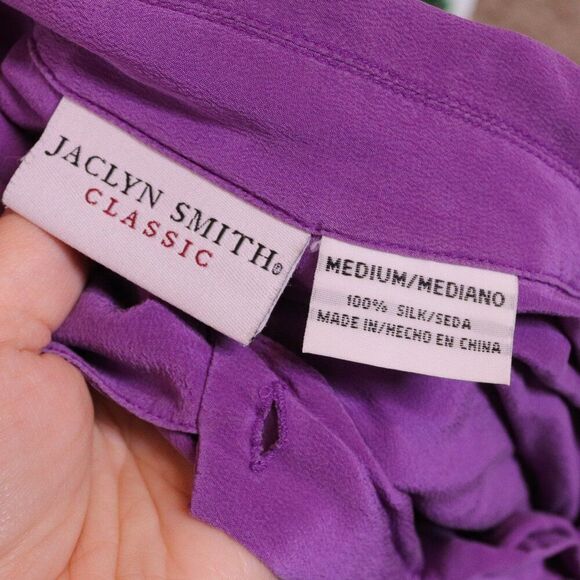 Vintage | 1990's Silk Sleeveless Blouse Medium - Picture 5 of 5